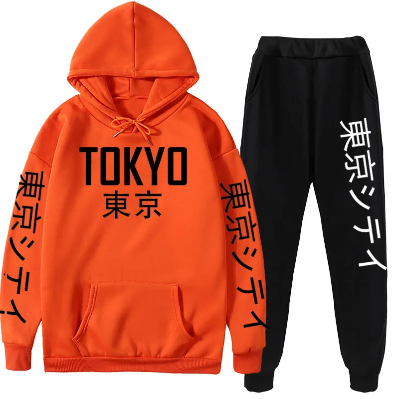 Японский Женский комплект из толстовки и спортивных брюк в Токио удобные