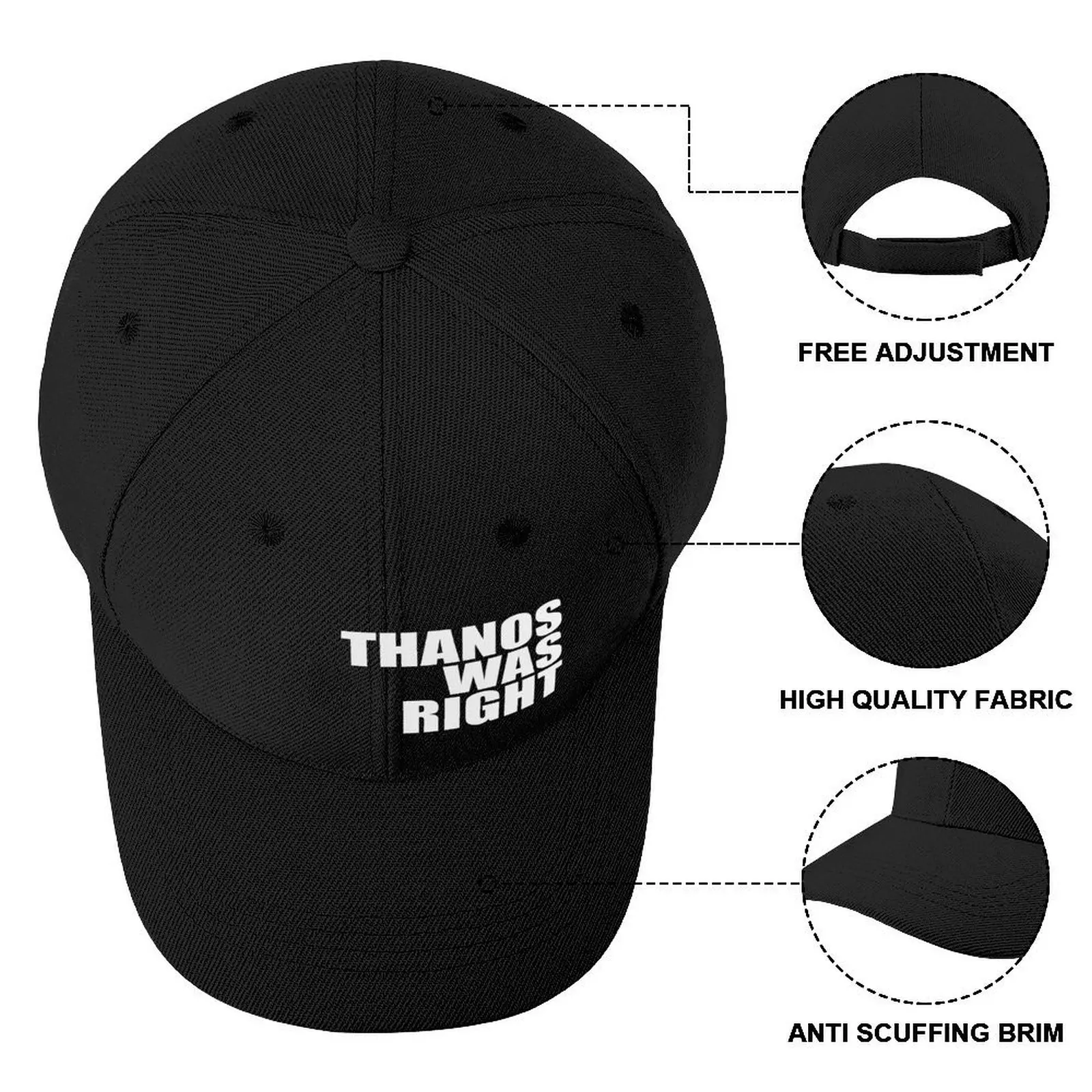 Белая бейсболка Thanos Was Right Beach Rave Golf Hat Мужская модная пляжная кепка для мальчиков и