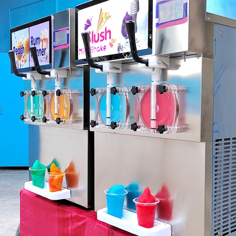 

Flavors New Slush Machine With LED Light Frozen Cocktails Margarita Granita Smoothies Slushy Machine