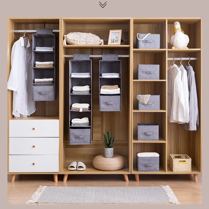 

Fashion Wall Underwear Wardrobe Closet Hanging Storage Bag Household Drawer Box Clothes Hangers Portable Shelves Organizers
