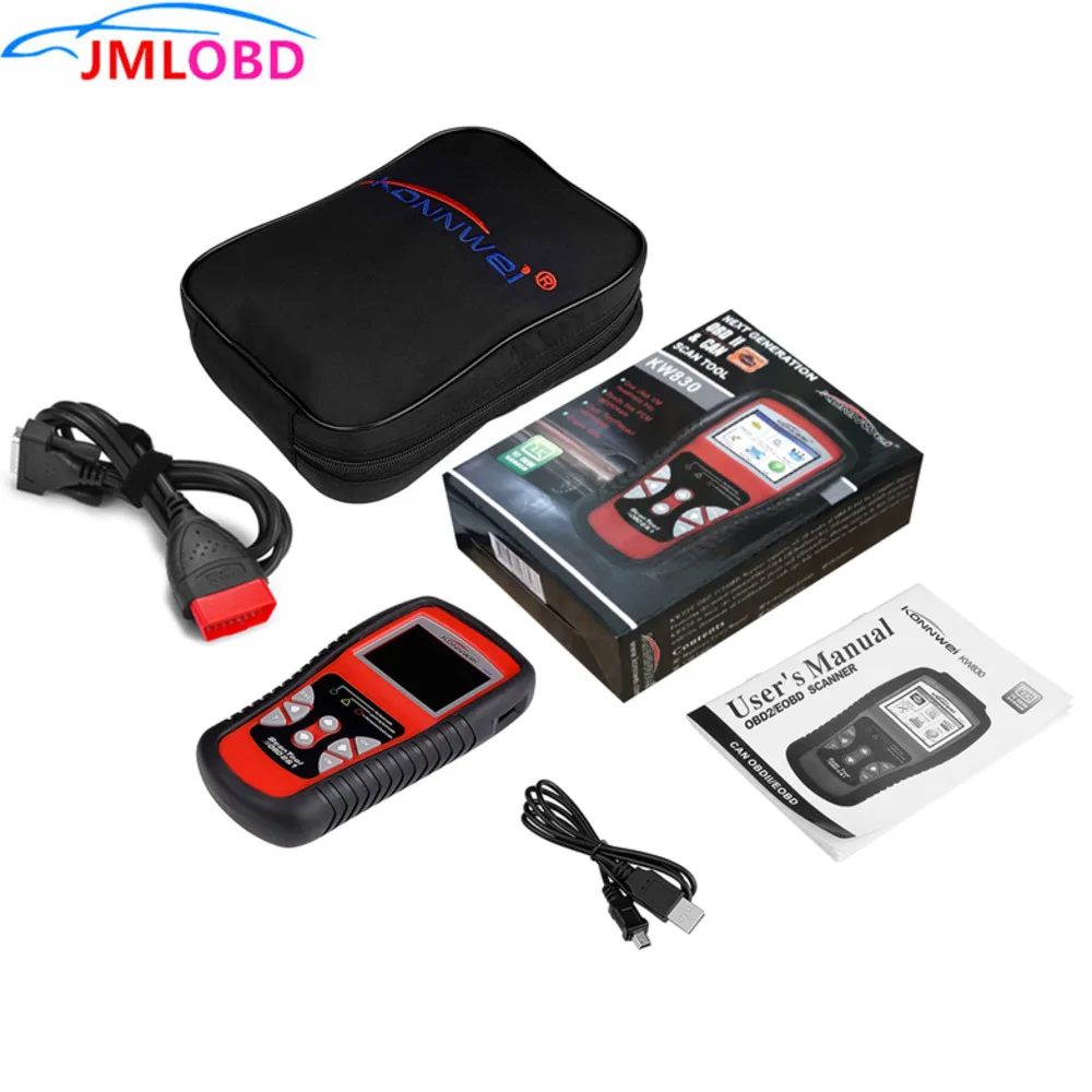 Автомобильный сканер OBD2 / EOBD для диагностики, считыватель кодов ошибок, диагностический инструмент, автомобильный детектор, автомобильный инструмент KONNWEI KW830