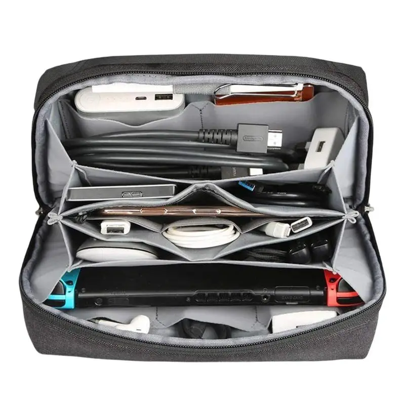 

Multi Layer Cord Charger Earphone Organizer Case Portable Electronic Accessories Storage Bag Waterproof Travel Cable Organizer