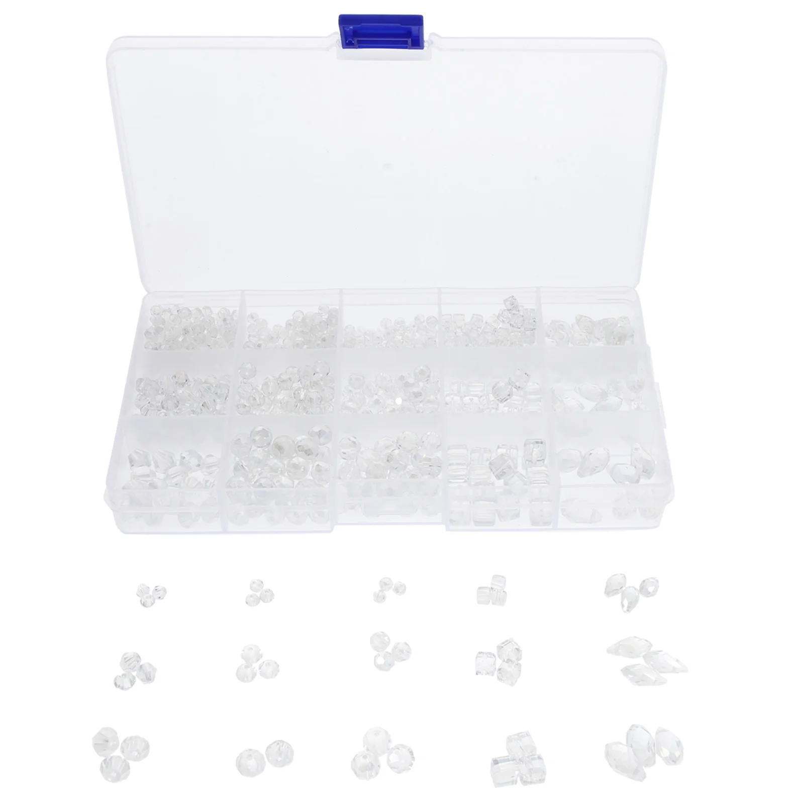 

1000 Pcs Hair Braid Accessories DIY Earrings Beads Glass Spacer Necklace Making Jewelry Assorted