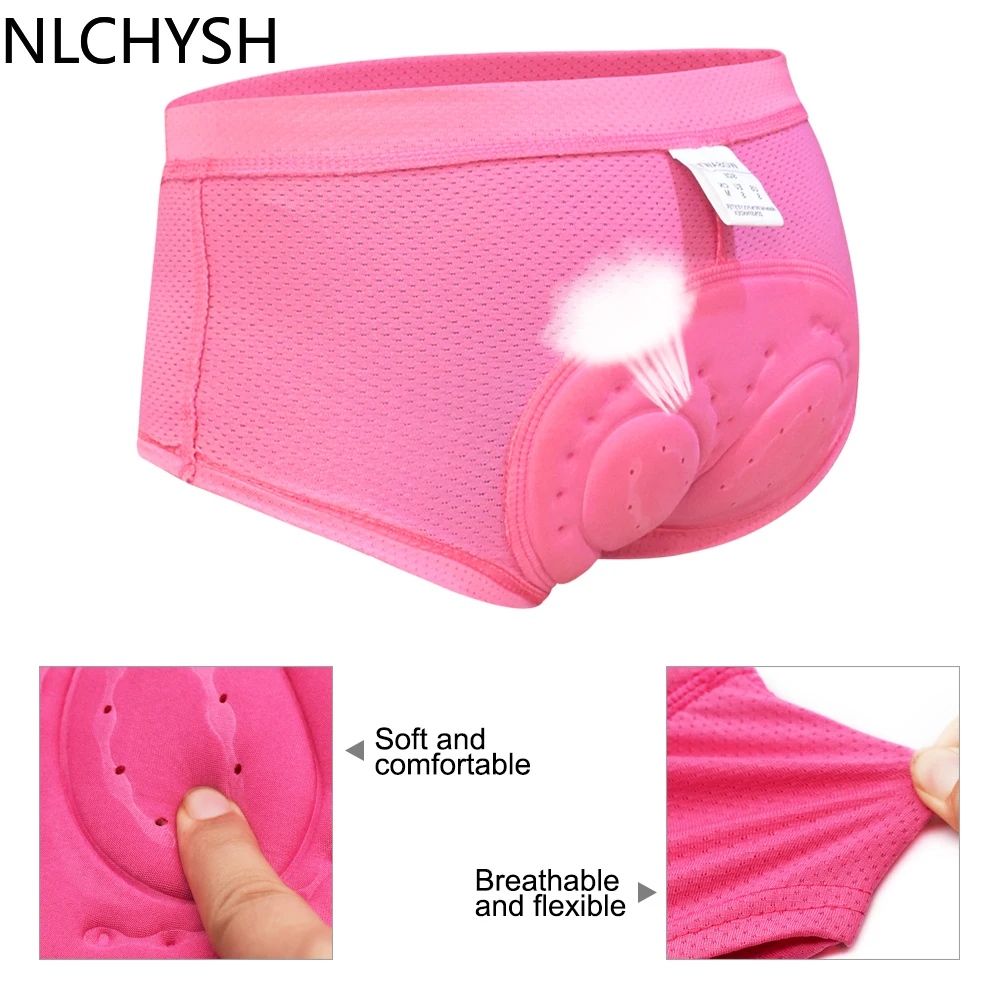 

WOSAWE Women's Cycling Shorts 3D Gel Padded Breathable Underwear Bicycle Road Bike MTB Shorts Riding Downhill Shorts S-2XL Pink