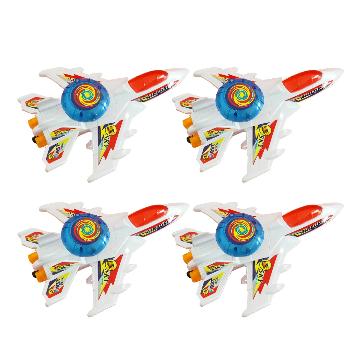 

4PCS Plastic Plane Models Pulling String Airplane Luminous Plane Creative Gift for Kids Random Color