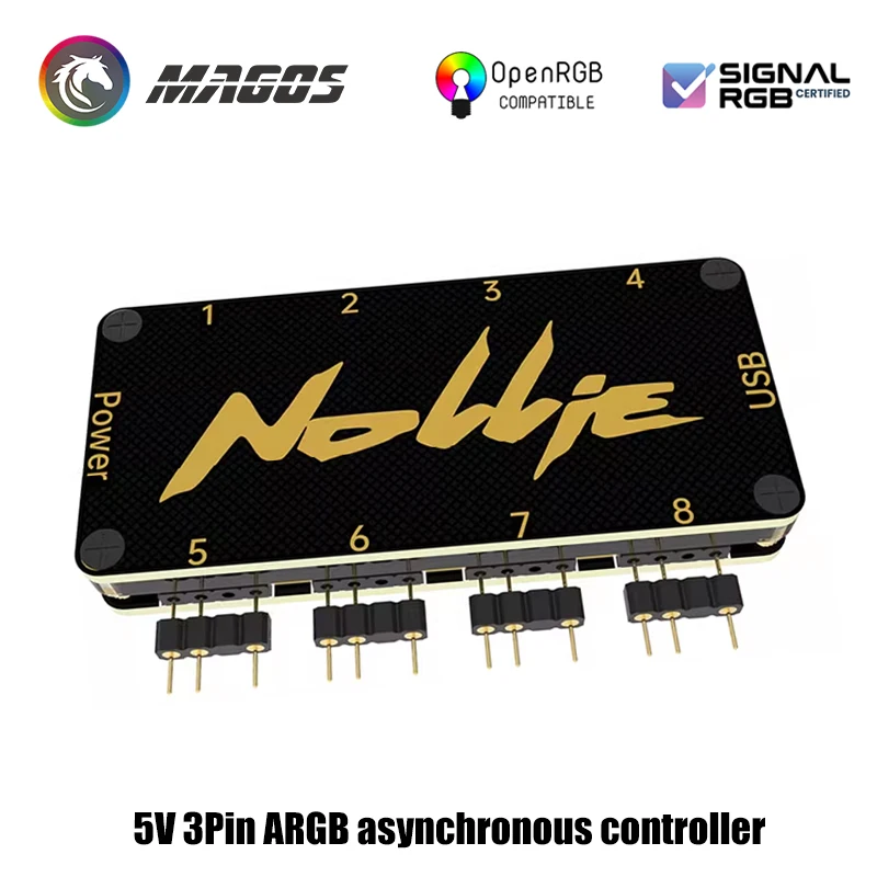 Фото Nollie Signal-RGB, концентратор управления RGB с программным обеспечением OpenRGB, асинхронный контроллер 5 В, 3 контакта для управления светодиодной подсветкой компьютерного шкафа №1
