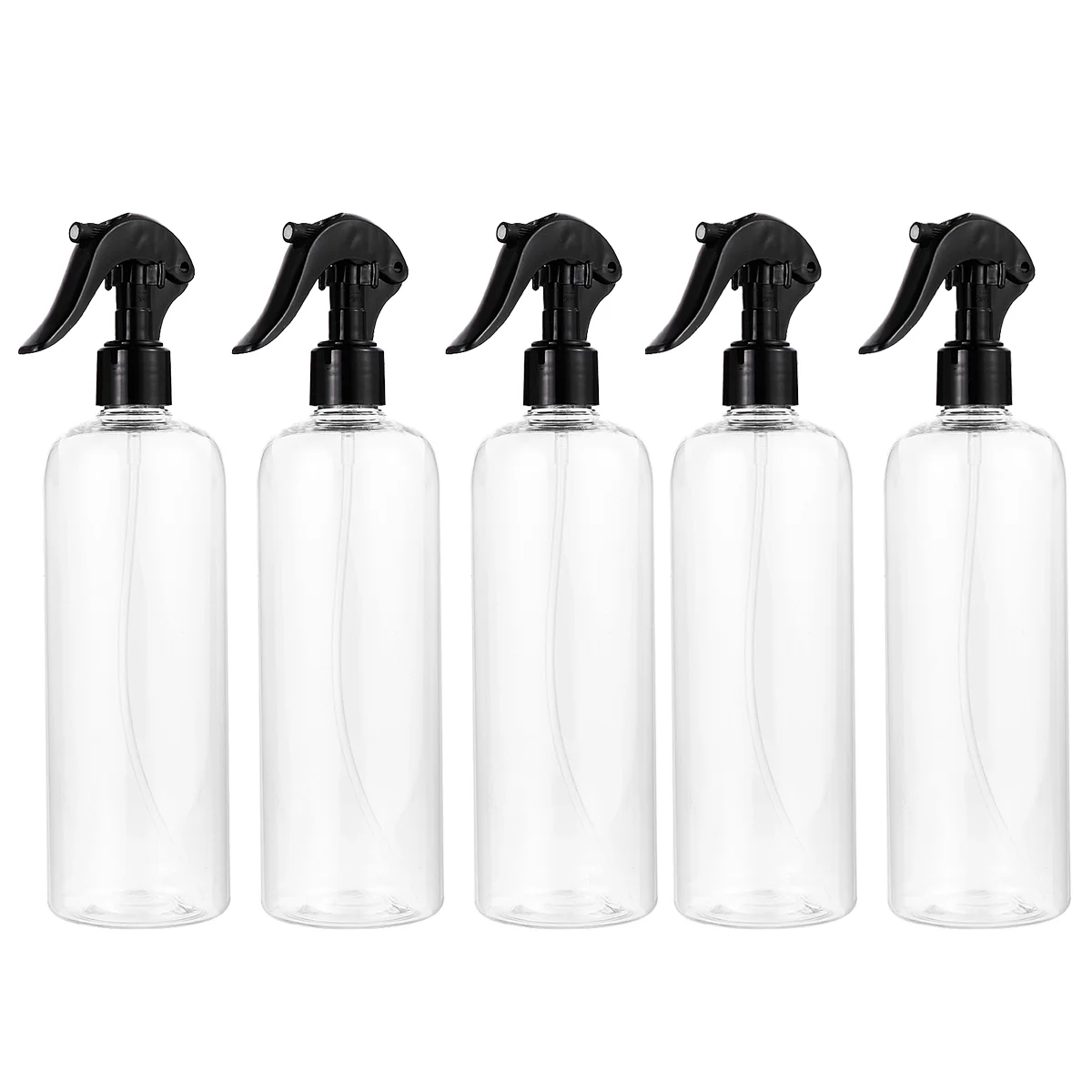 5 Sets 500ML Plastic Spray Bottle Empty Water Sprayer Refillable Mist Atomizer Bottles Multifunctional Dispenser for Travel