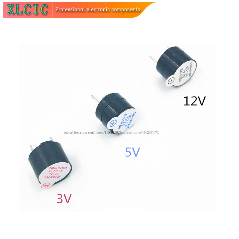 

10PCS 3v 5v 12v Active Buzzer 12095 12*9.5mm Magnetic Long Continous Beep Tone