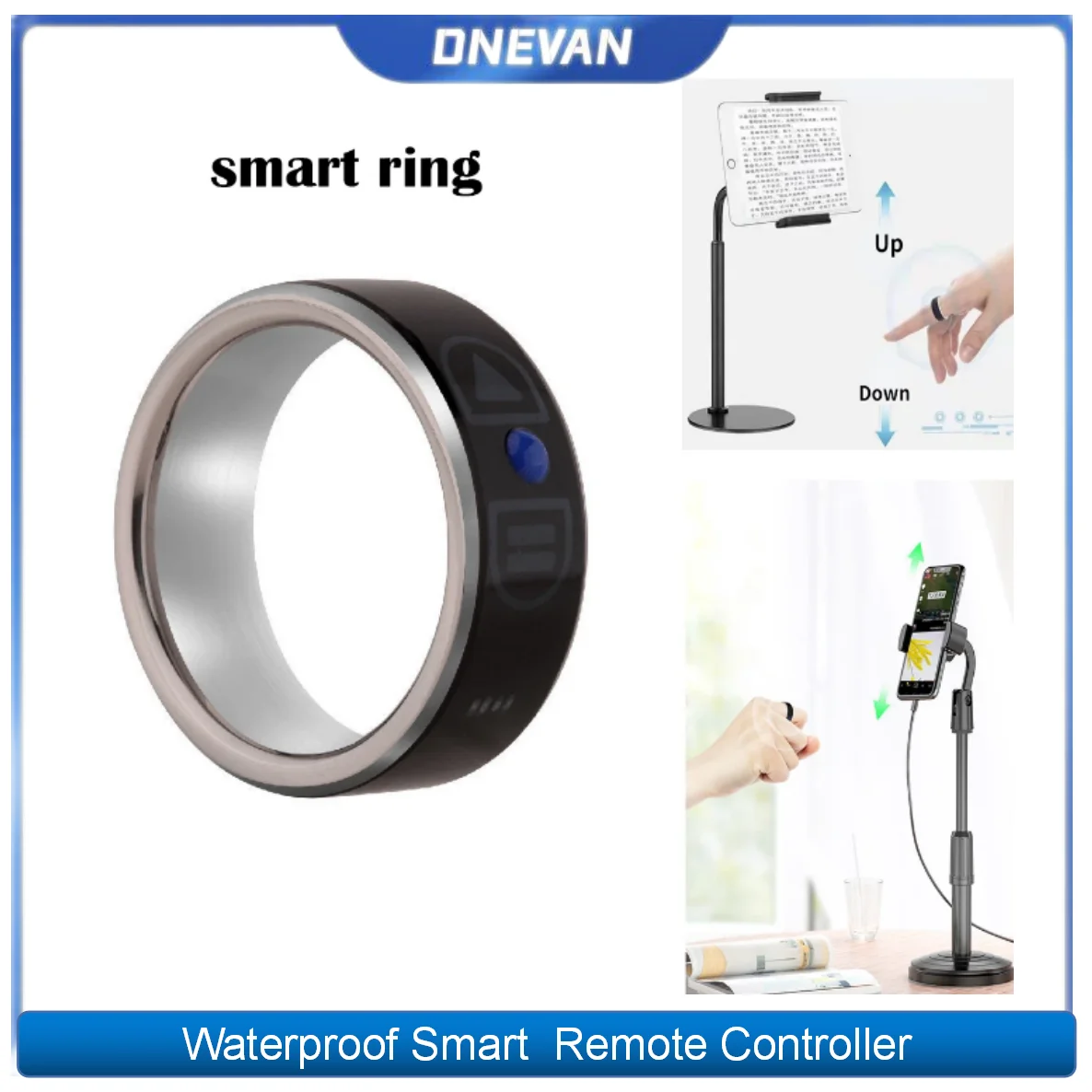 

Водонепроницаемое умное кольцо, пульт дистанционного управления Bluetooth, портативное устройство для селфи для Iphone, Samsung, Xiaomi, управление стран...