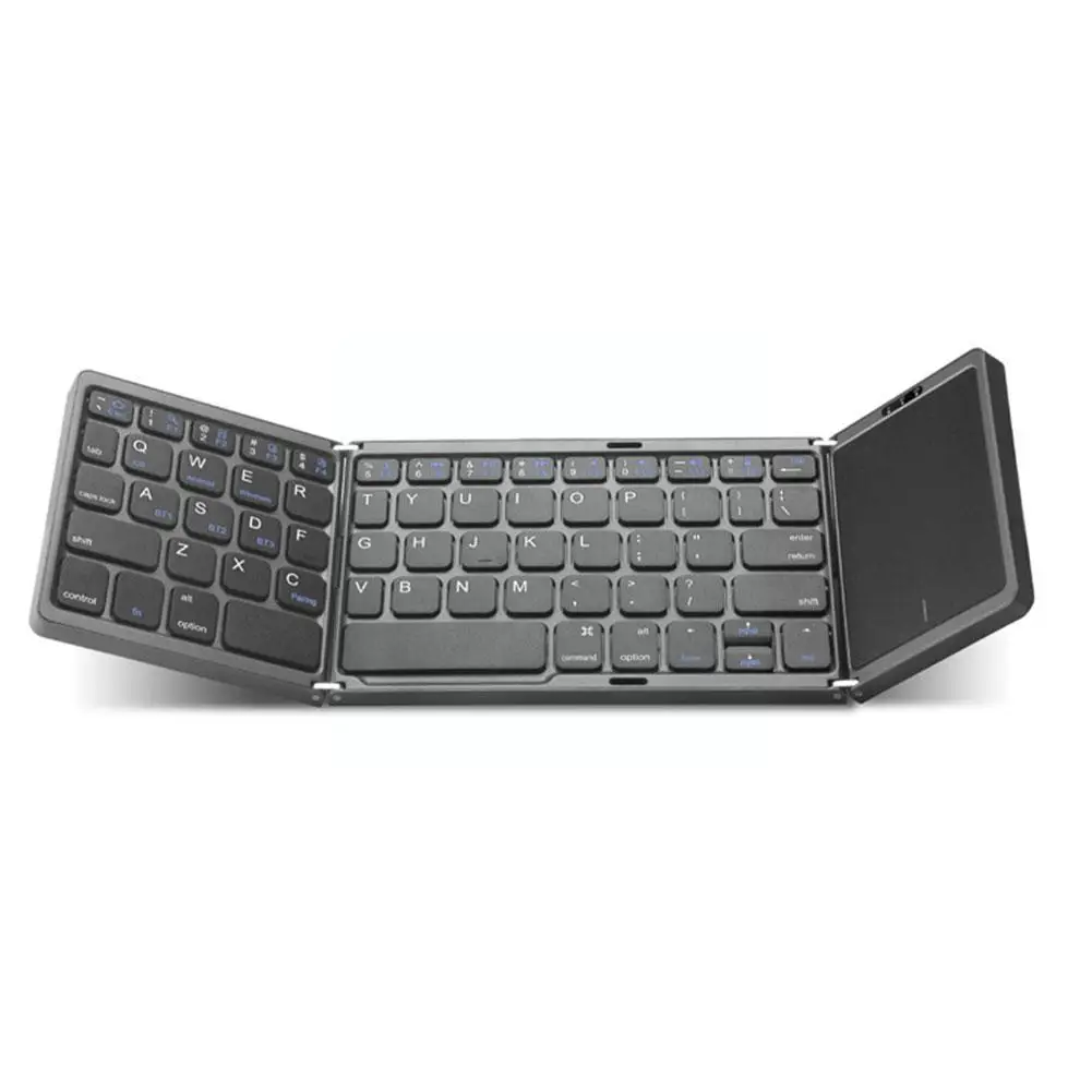 

Portable Three-fold Large Keyboard Wireless BT Keyboard BT Tastatur Mit Touchpad For IOS Android Windows Ipad Tablet U7U9