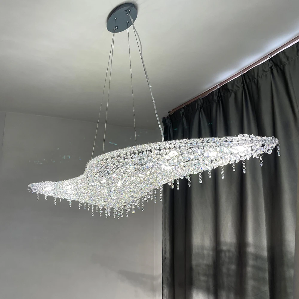 

Creative Design Modern Crystal Chandelier Dining Room Light Fixtures AC110V 220V Long Living Decoration Hanglamp