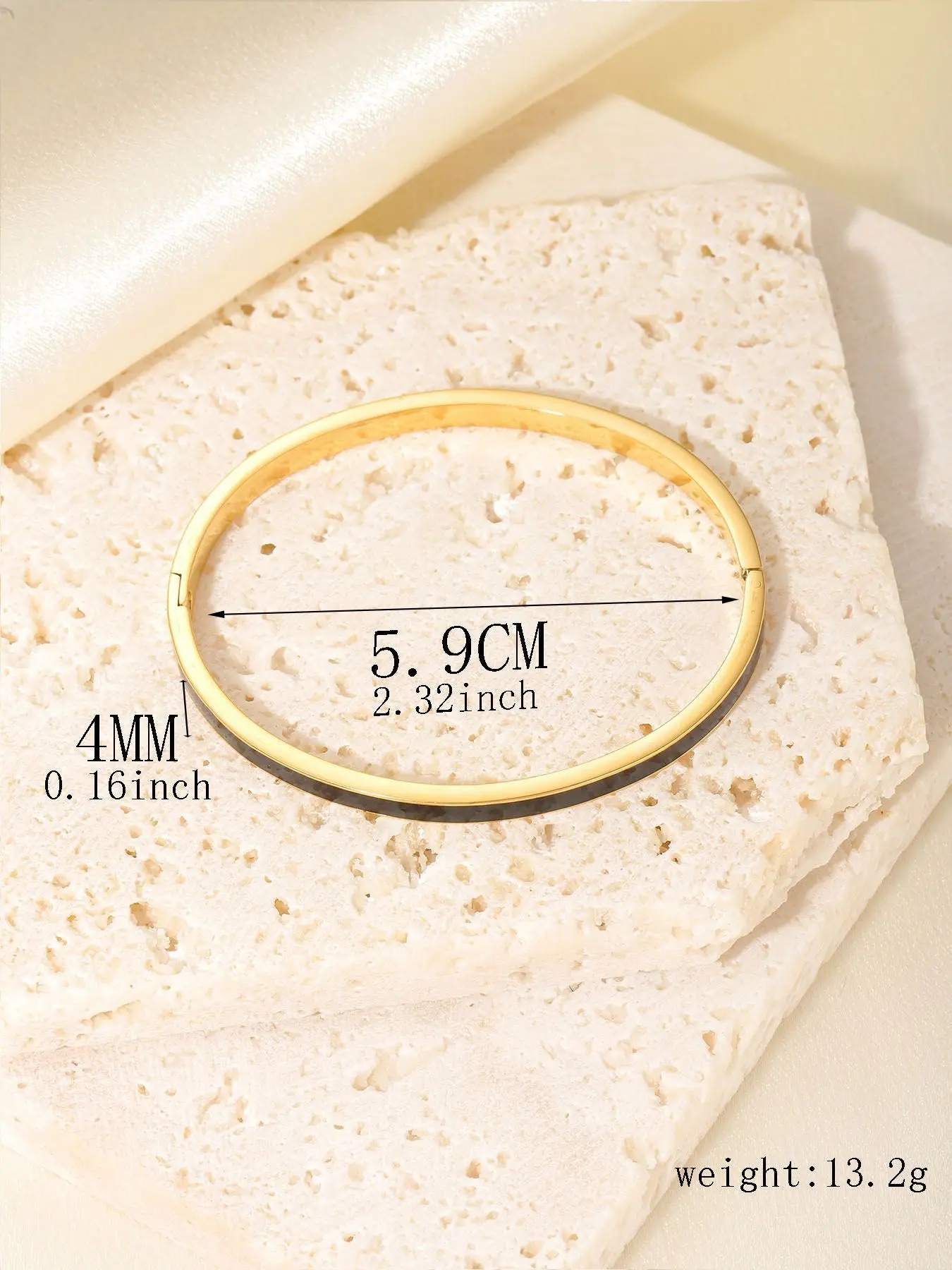 Luxury Colorful Orange Enamel Bangles Bracelets for Women Party Gift Fashion Bangles Original Stainless Steel Jewelry (art.: 3920ca42539bb) - 3920ca42539bb