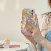 cartoon love phone case for iphone 11 12 13 pro max x xr xs 7 8 plus cute silicone tpu funda back cover protect fall prevention