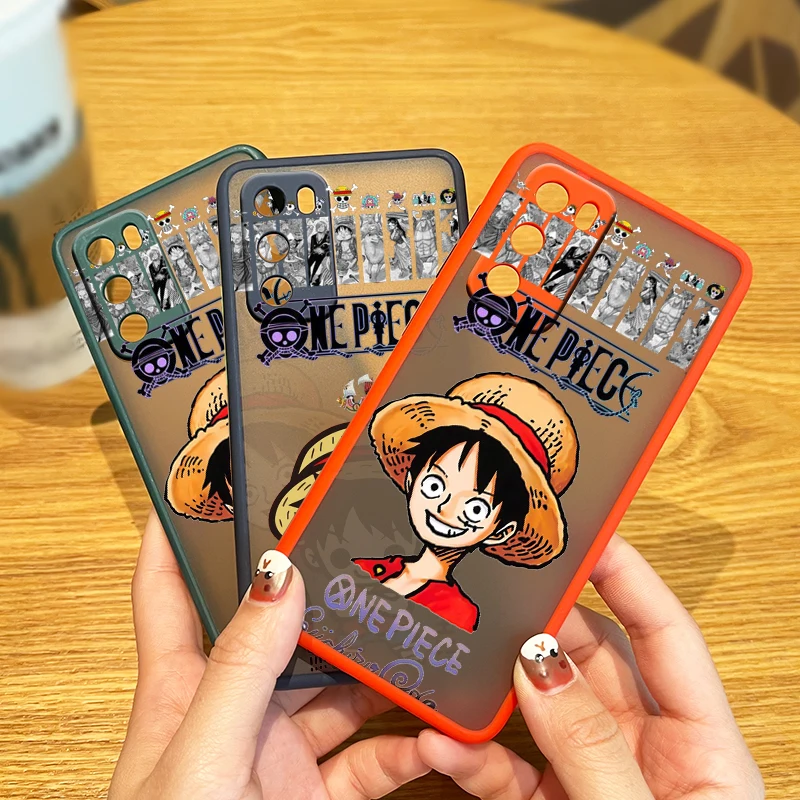 

One Piece Cool Anime For Huawei P50 P40 P30 P20 Mate 40 20 Pro Plus Lite Nova 8 7i 2i Frosted Translucent Soft Phone Case
