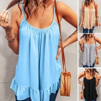 summer womens boho strap t shirts striped pleated casual loose tank t shirt sexy off shoulder loose large size tops t shirts
