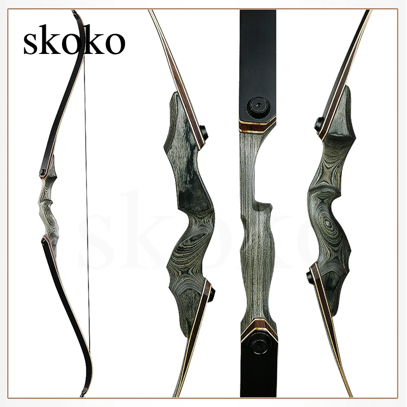 Охотничий Артикул Lingyun Black Hunter, 30-60 фунтов, спортивный Рекурсивный лук для стрельбы из лука, традиционный охотничий лук