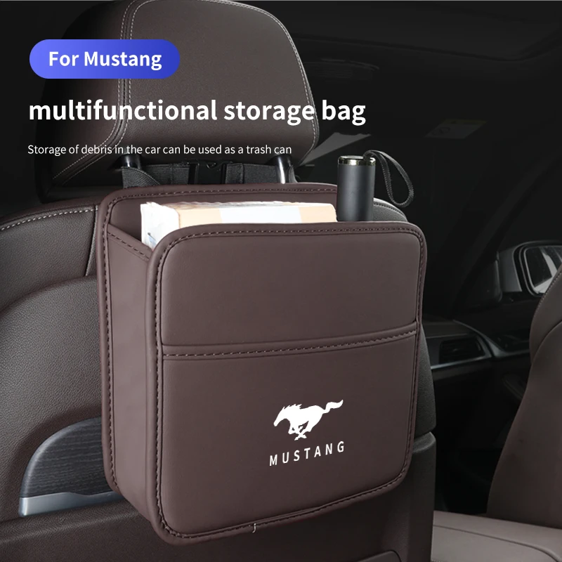 

1pcs Car Organizer Bag Auto Logo Storage Sundries For Ford Fiesta Kuga Edge Mondeo ST Fusion Mustang Explorer