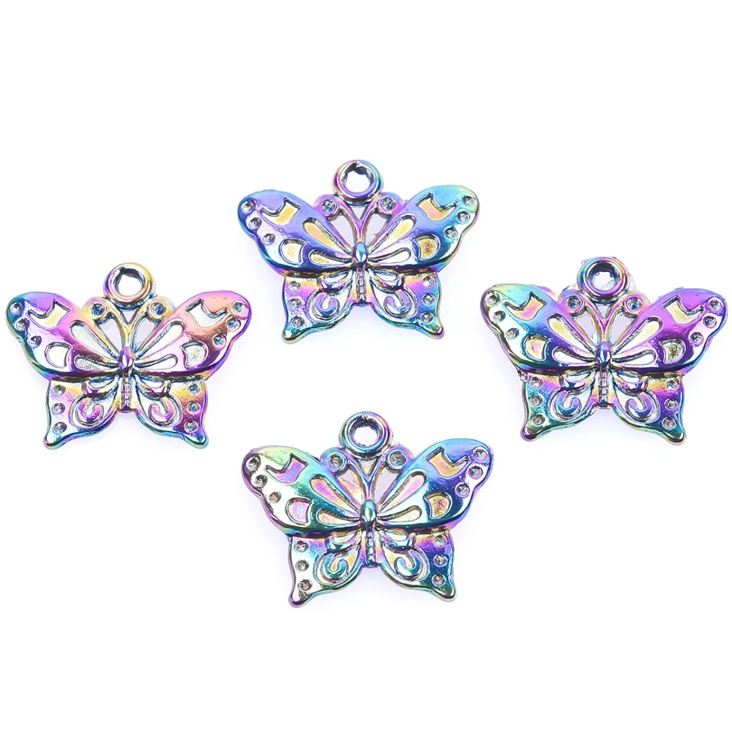 25 шт./лот красота радужного цвета бабочка животное насекомое муха цветок поле