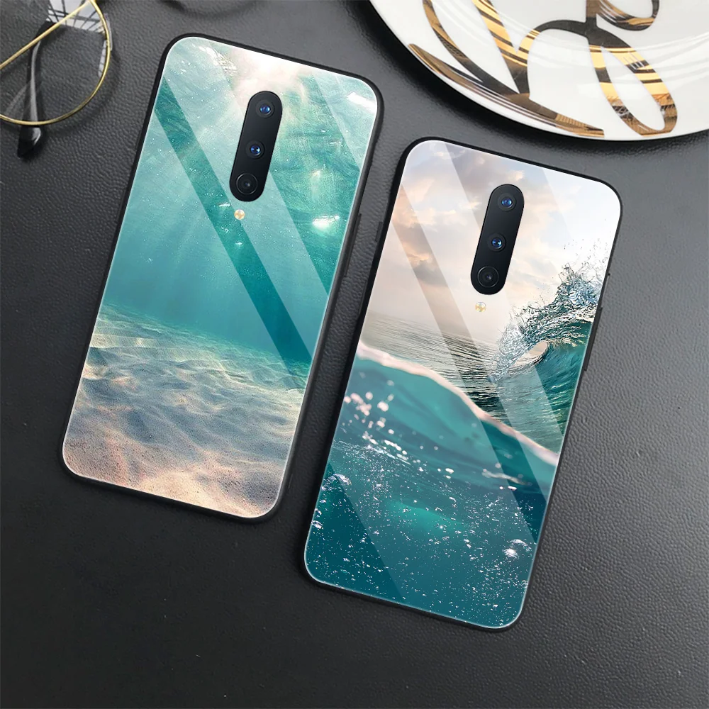 

Beach Scenery Case for Oneplus 6T 7 7Pro 7T 7TPro 8T 9RT 5G 10Pro 8 8Pro Nord N10 N100 6 9 9Pro 9R Fundas Tempered Glass Cover