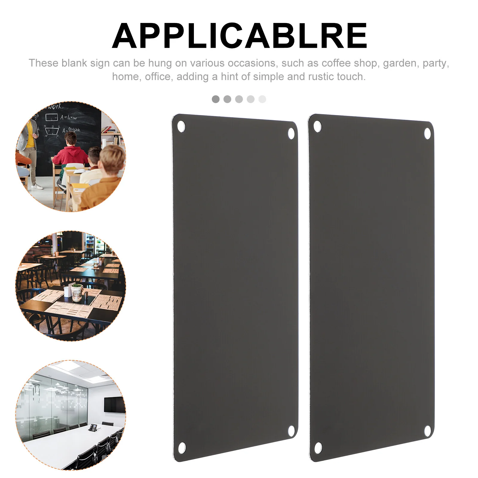 

10 Pcs Blank Nameplate Custom Signs DIY Accessory Hotel Door The Multi-function Aluminum Office Metal