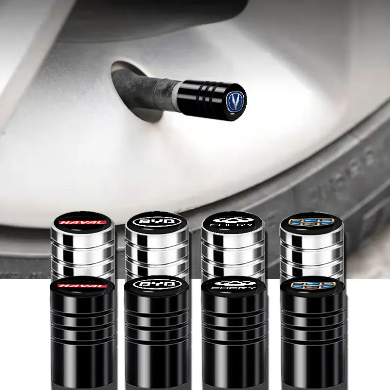 

4pcs Car Tire Valve Metal Round Dust Cap Shape for Alfa Romeo Spider Giulia 159 147 4C 8C Mito GT 166 Accessories