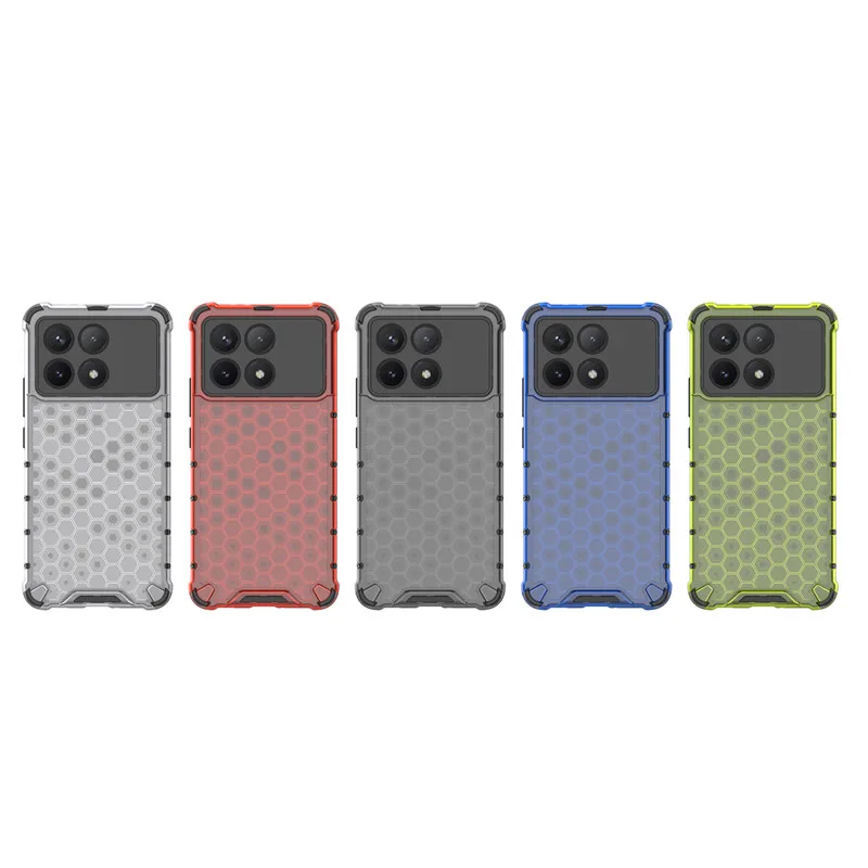 Чехол для Xiaomi Poco F6 Pro чехол роскошный противоударный с сотовой структурой из ТПУ