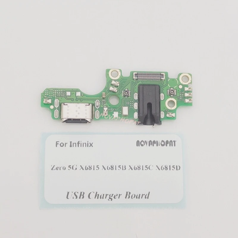 Фото Для Infinix Zero 5G X6815 X6815C USB-док-станция, порт зарядного устройства, разъем для наушников, аудиоразъем, гибкий кабель для микрофона, зарядная плата, гибкий кабель №2