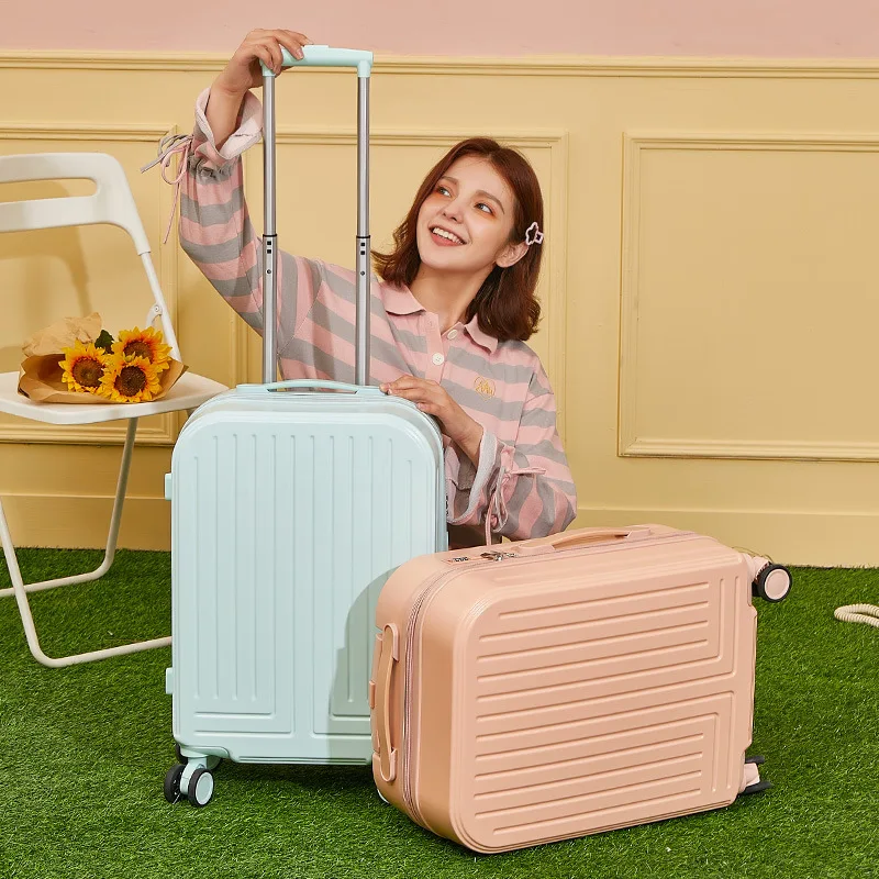 Luggage Suitcase 20 Inch Boarding Case 22 24 26 Inch Trolley Case Universal Wheel Male and Female Student Password Box Leather