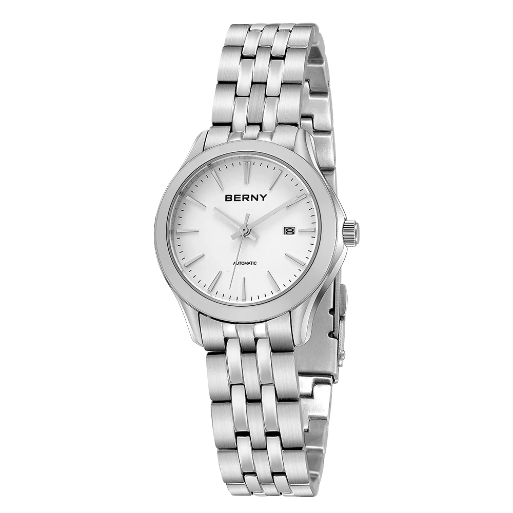Женские автоматические механические часы Seiko NH05, женские наручные часы с календарем и простым циферблатом, водонепроницаемые часы с сапфировым стеклом