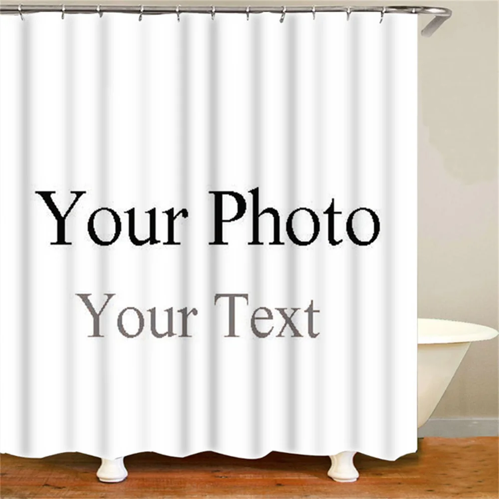 

HOT SALE Print Your Pattern Custom Shower Curtain Mildew Proof Perfume Bottle Cartoon Polyester Fabric Waterproof With Hooks