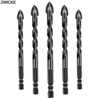 cross tile drill bits set alloy triangle twist drill stone glass ceramic concrete drill bits hole opener for metal wood drilling