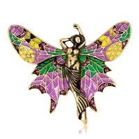 tulx mermaid butterfly brooches corsage women cute enamel elf brooch pin dress scarf decor jewelry accessories