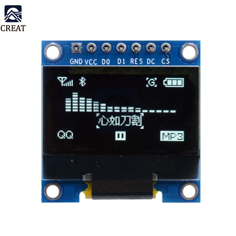 

0.96" White Blue Yellow 0.96 Inch OLED Module 128X64 OLED LCD LED Display Module For Arduino IIC I2C DC 3V-5V SPI Serial Board