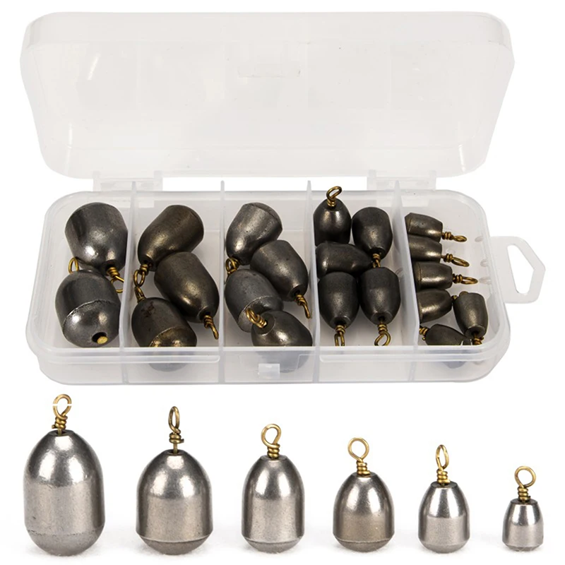 

4pcs Fishing Weight Kit Fishing Sinkers Iron Sinker Weight Fishing Tackle Box