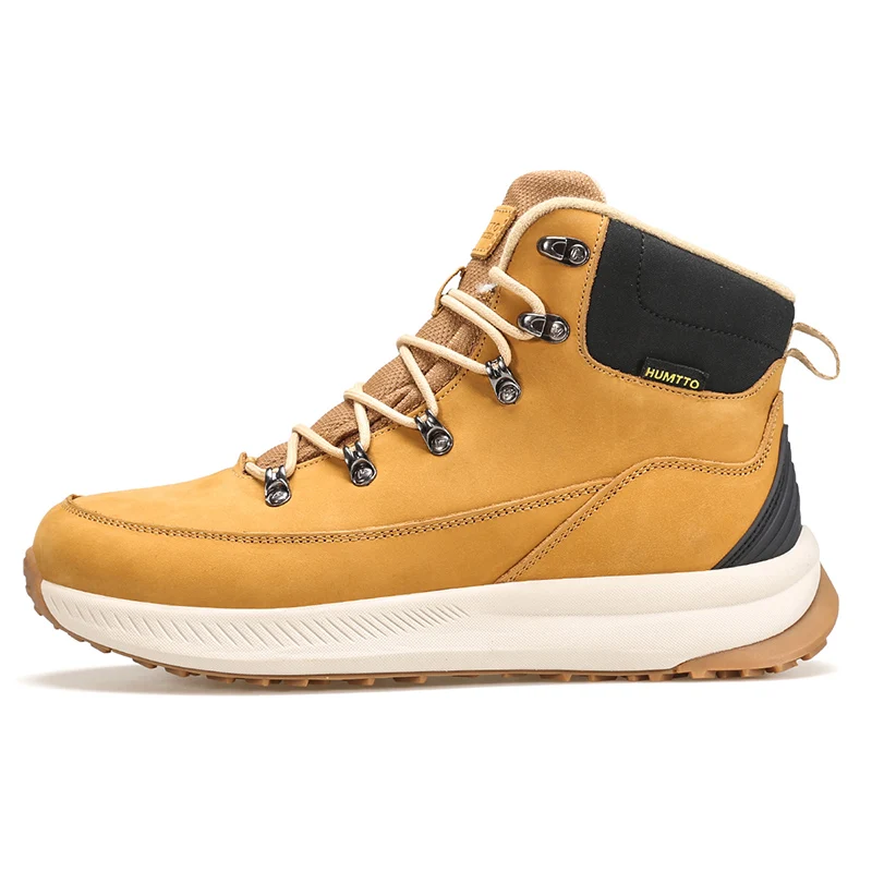 HUMTTO Waterproof Shoes for Men Winter Leather Sports Hiking Boots Mens Luxury Designer Outdoor Climbing Trekking Sneakers Man