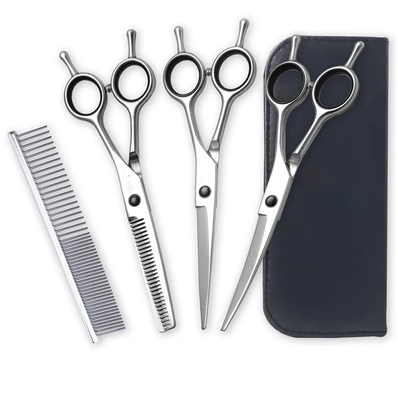 7.5 Inch Pet Grooming Scissors Kit Stainless Steel Professional Dog Scissros Thinning Shear Household Pet Scissors