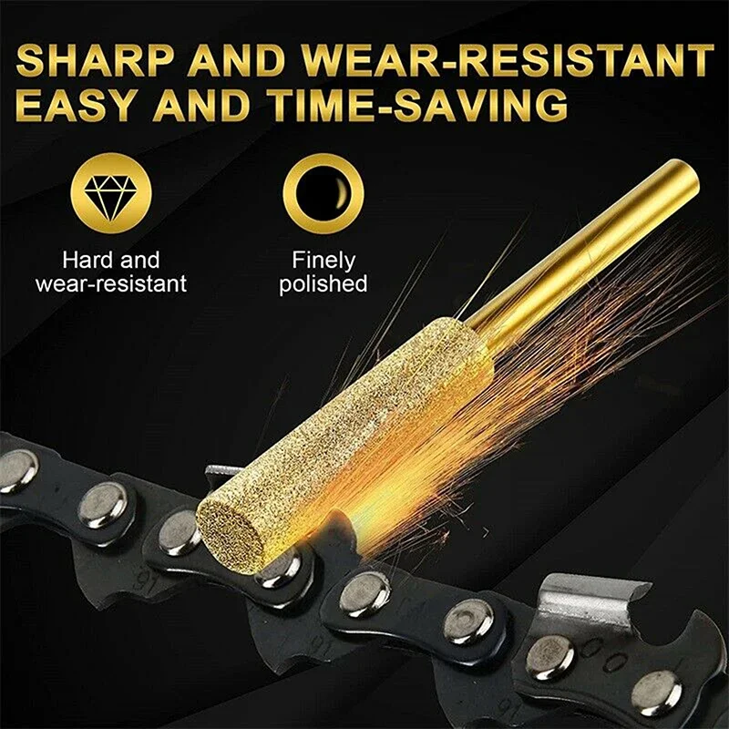 Цилиндрический стержень с алмазным покрытием для точилки бензопилы Landgoo Brand 4/4 8/5 5