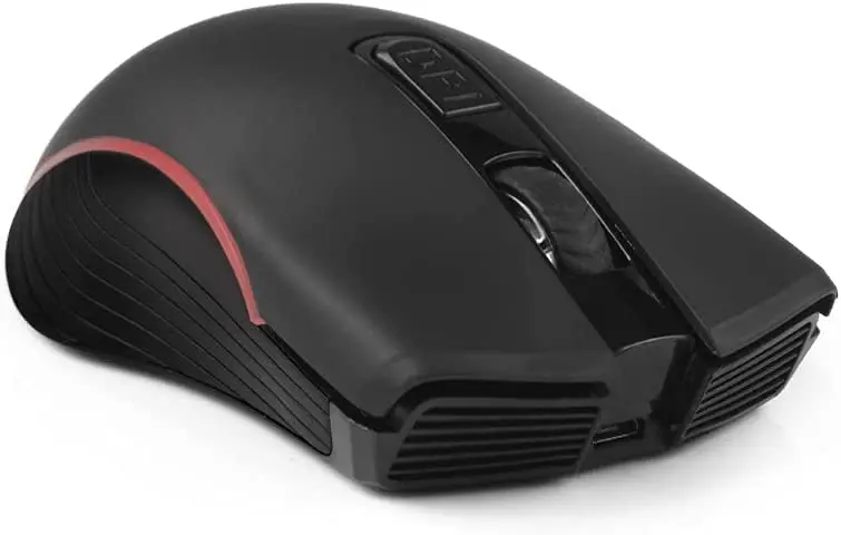 

2023 Mouse sem fio MG-W100BK Preto - Bateria interna recarregavel Receptor Sem Fio Nano USB 1600DPI 6 Botoes programaveis e