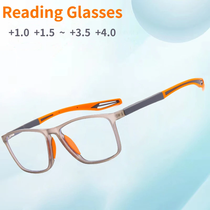 

Tr90 Super Light Sport Blue Light Blocking Silicone Reading Glasses Eye Glass Frames For Men And Women