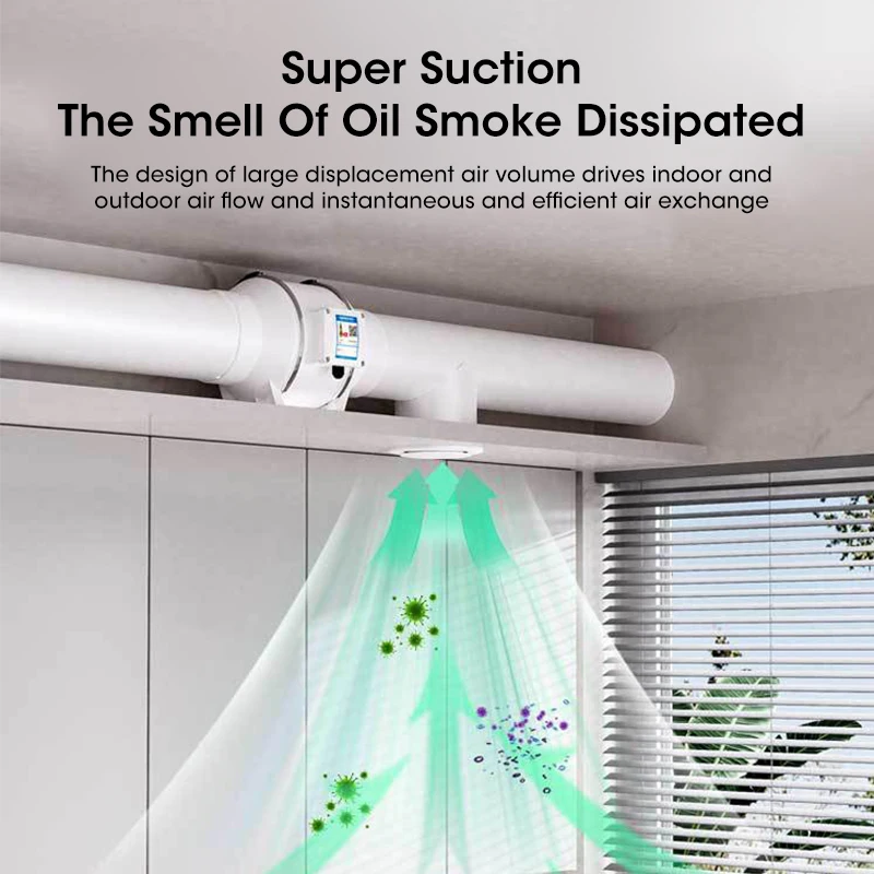 Вентилятор вытяжной 4-дюймовый 220 В низкий уровень шума