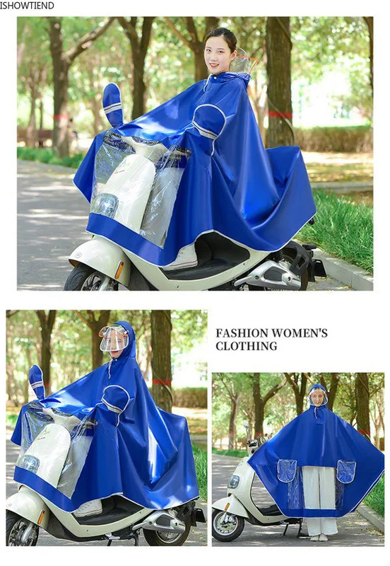 

Thickened Motorcycle Rain Ponchos Cover Electric Vehicles Single Person Raincoats Motor Bike Cover Weather Protection Universal