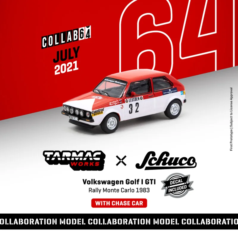 

Tarmac works 1:64 Volks wagen VW 1 Golf I 32#GTI Collect die-casting alloy car model ornaments gifts