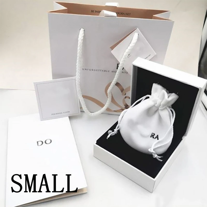 

fits Original Charm Jewelry Gift Box Packaging 925 Sterling Silver Bracelet Beads Ring Necklace Velvet Bag Gift Box Packaging