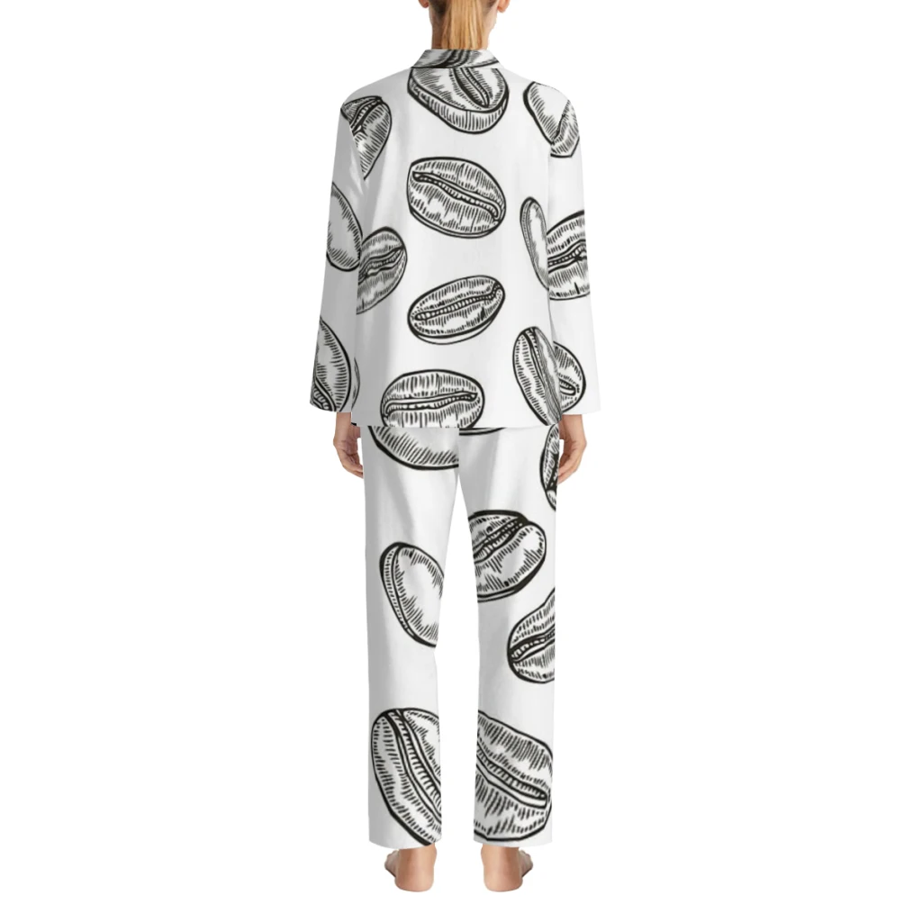 Белая пижама Coffee Beans выбранные узоры Minso милый стиль