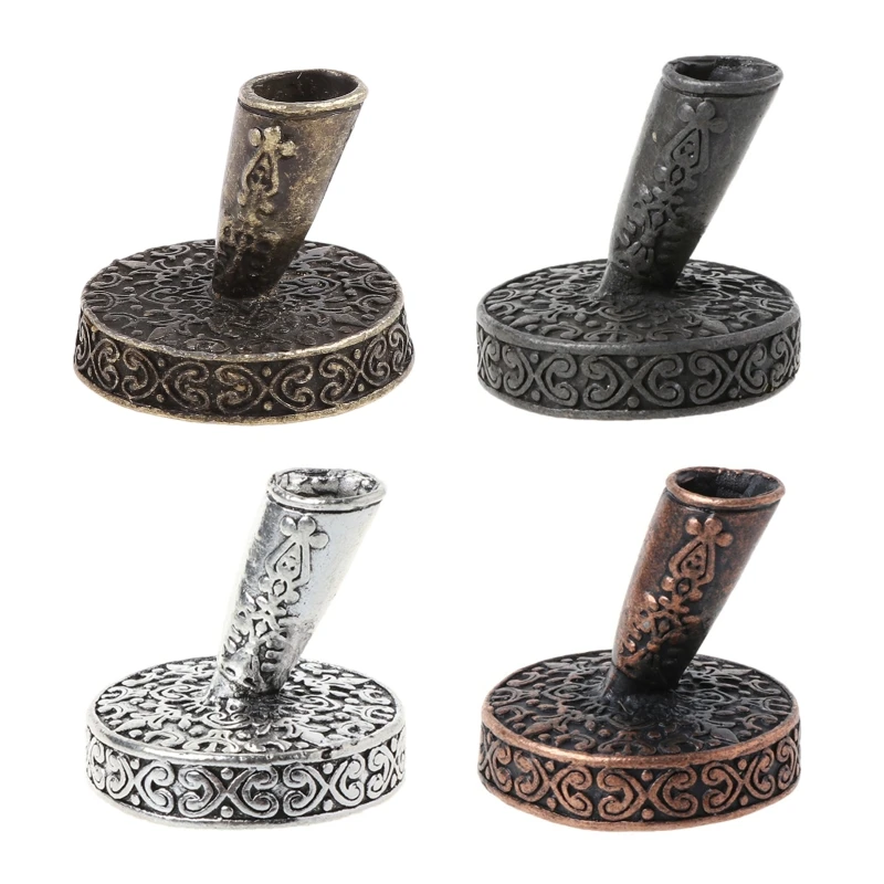 

Vintage Metal Round Insertion Pen Holder for Feather Quill Dip Pens School Office Supplies Stationery Student Gift