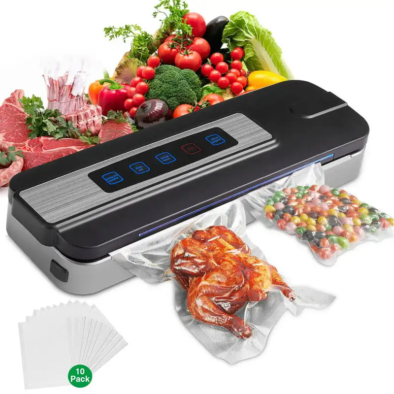 

Sealer - One- Automatic Food Saver for Sous Vide and Preservation, with Moist/Dry Modes and 60kPa Strong Suction, Ideal for Mea
