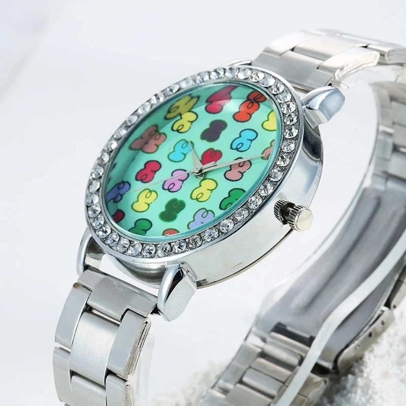 Women's Watches 2023 New Top Luxury Brand Bear Quartz Watch Women Fashion Stainless Steel Female Crystal Dial Watches Relogio