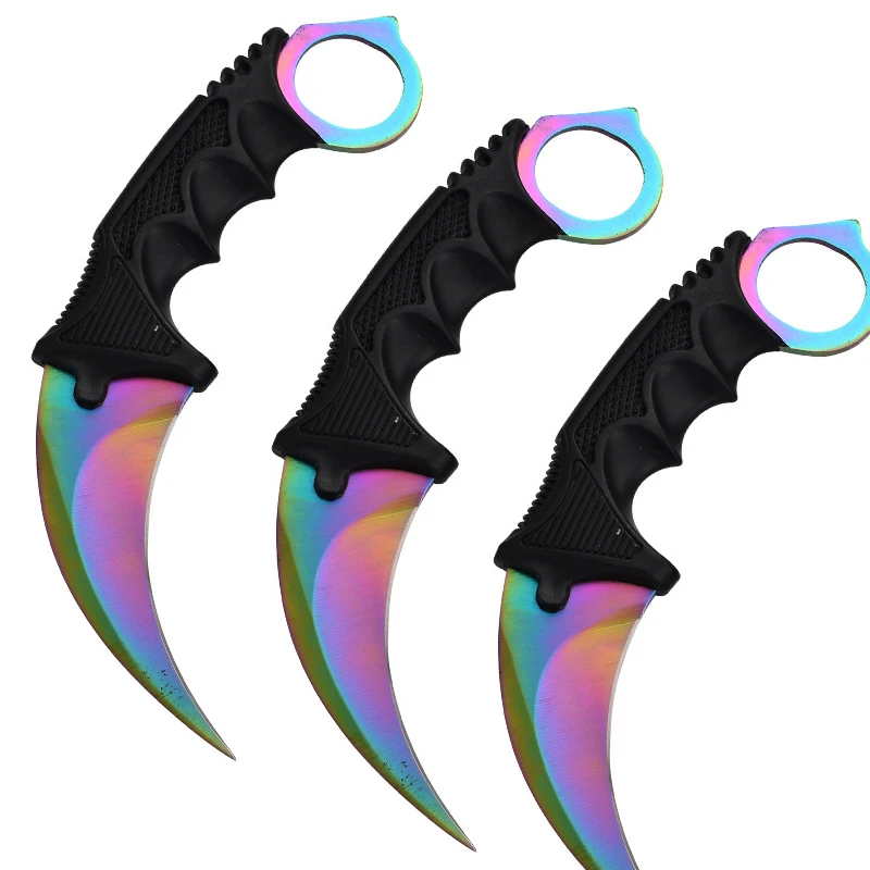 

Уличный инструмент 7,48 ''нож с фиксированным лезвием с ножнами керамбит нож для кемпинга охотничьи ножи EDC