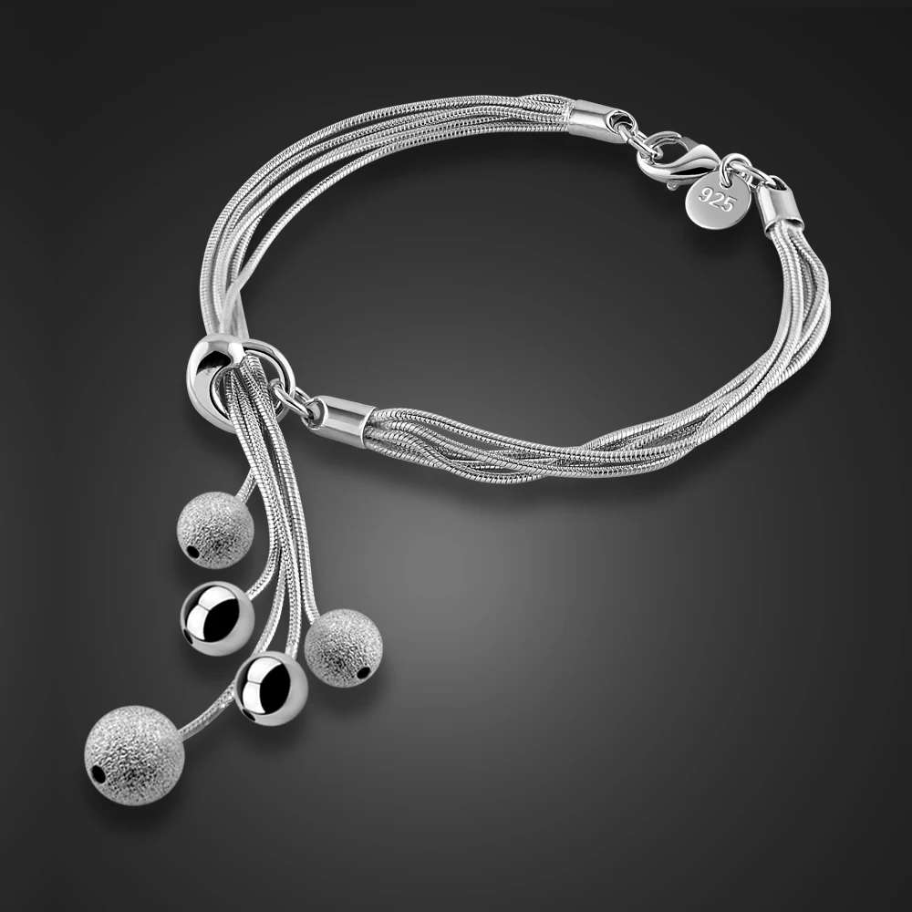 Женский серебряный браслет в богемном стиле