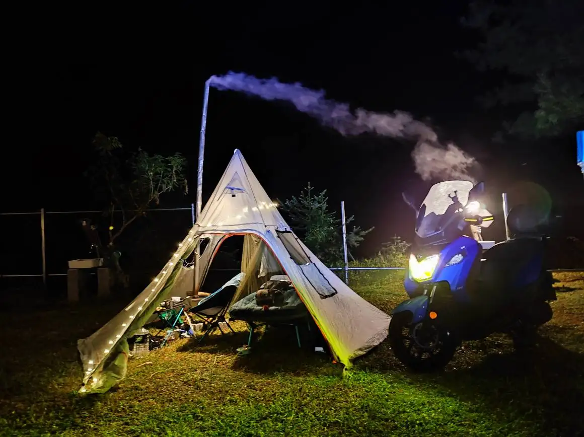 

Фотопалатка, шестигранная палатка для кемпинга на 8 человек, пирамида для пикника, вигвам, палатка с дымовым выходом, популярная палатка Тип